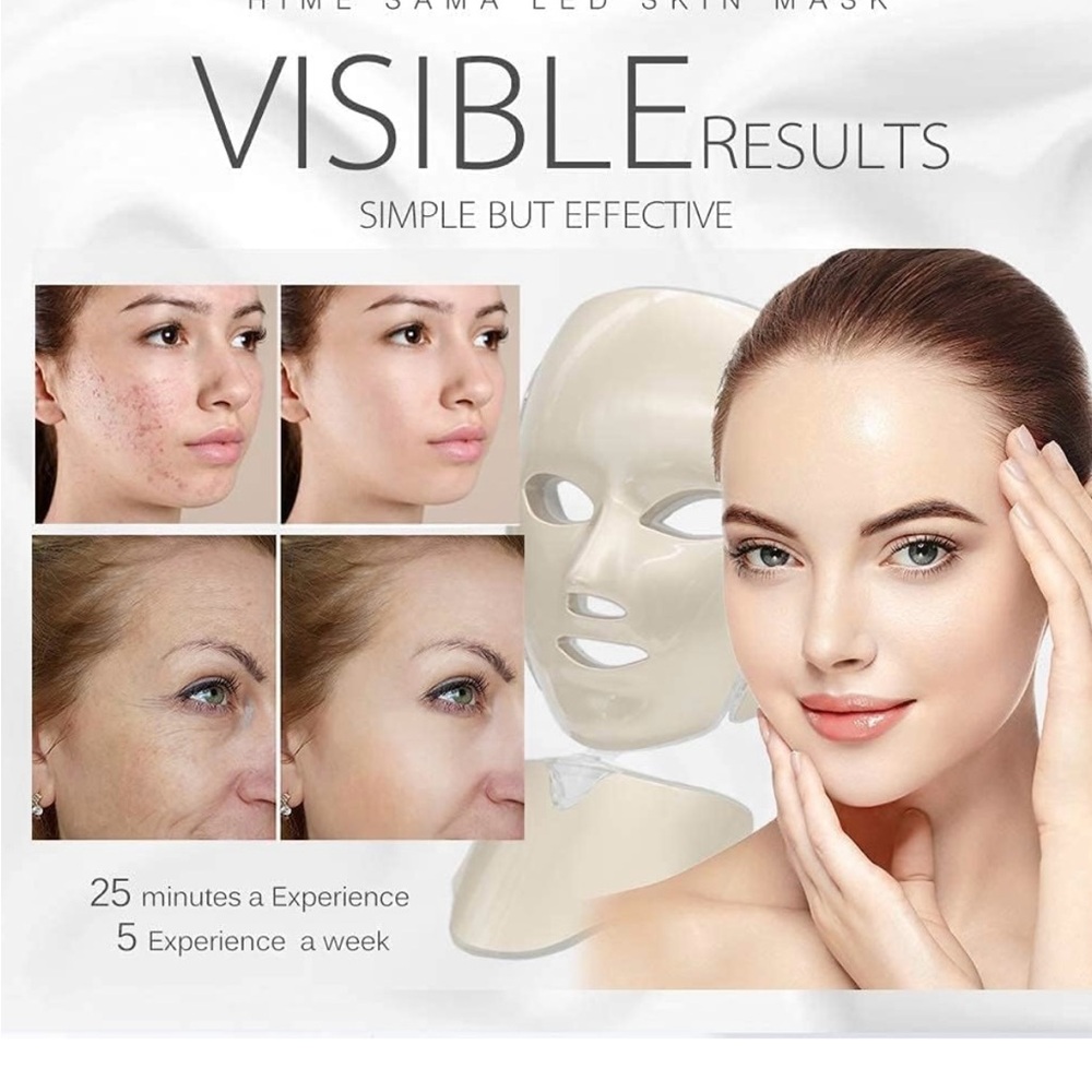 7-Color LED Face Mask - White - Picture 6 of 8